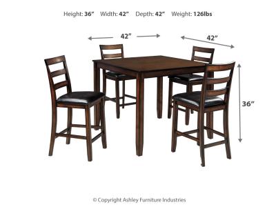 Signature Design by Ashley® Coviar Counter Height Dining Table and Bar Stools (Set of 5) - D385-223