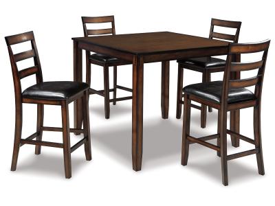Signature Design by Ashley® Coviar Counter Height Dining Table and Bar Stools (Set of 5) - D385-223