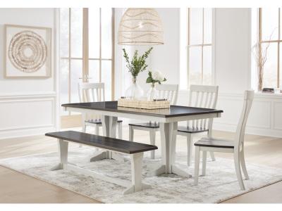 Signature Design by Ashley® Darborn Dining Table 4 Chairs and Bench - D796D2