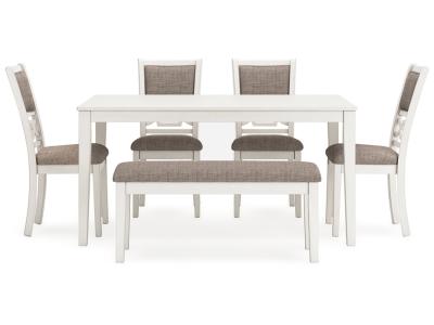 Signature Design by Ashley® Erinberg Dining Table and 4 Chairs and Bench (Set of 6) - D423-325