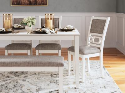 Signature Design by Ashley® Erinberg Dining Table and 4 Chairs and Bench (Set of 6) - D423-325