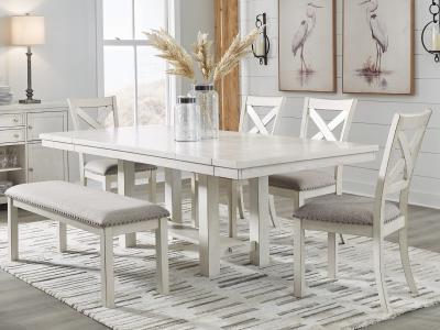 Signature Design by Ashley® Robbinsdale Dining Table 4 Chairs and Bench - D642D4