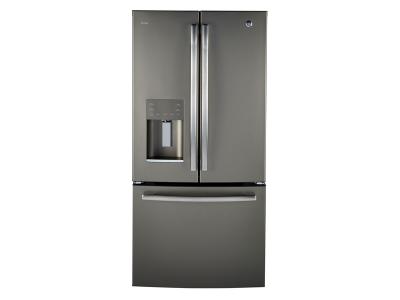 33" GE Profile 17.5 Cu. Ft. Counter Depth French Door Ice And Water Refrigerator - PYE18HMLKES