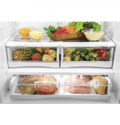 36" GE Profile 27.7 Cu. Ft. Smart Fingerprint Resistant French-Door Refrigerator - PFE28PYNFS