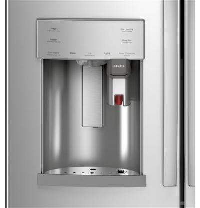 36" GE Profile 27.7 Cu. Ft. Smart Fingerprint Resistant French-Door Refrigerator - PFE28PYNFS
