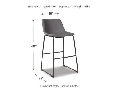 Signature Design by Ashley® Centiar Pub Height Bar Stool (Set of 2) - D372-830X2