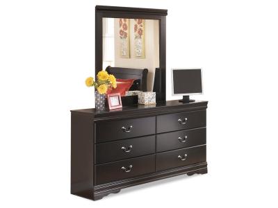 Signature Design by Ashley® Huey Vineyard Full Sleigh Bed with Mirrored Dresser and 2 Nightstands - B128B11