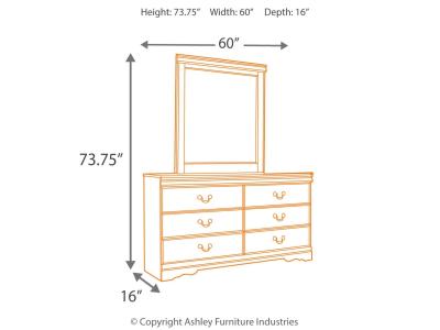 Signature Design by Ashley® Huey Vineyard Full Sleigh Bed with Mirrored Dresser and 2 Nightstands - B128B11