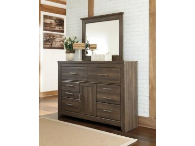 Signature Design by Ashley® Juararo Queen Poster Bed with Mirrored Dresser and 2 Nightstands - B251B17