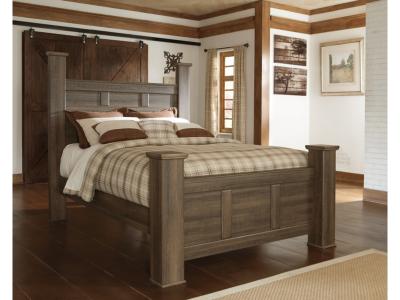 Signature Design by Ashley® Juararo Queen Poster Bed with Mirrored Dresser and 2 Nightstands - B251B17