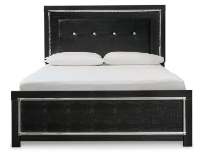 Signature Design by Ashley Kaydell Queen Upholstered Panel Bed Dresser Mirror and Nightstand - B1420B22