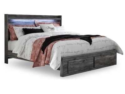 Signature Design by Ashley® Baystorm King Panel Storage Bed with Mirrored Dresser and Nightstand - B221B36