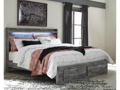 Signature Design by Ashley® Baystorm King Panel Storage Bed with Mirrored Dresser and Nightstand - B221B36