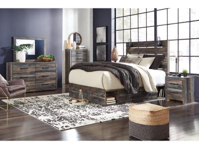 Signature Design by Ashley® Drystan Queen Panel Bed with Mirrored Dresser and Nightstand - B211B56