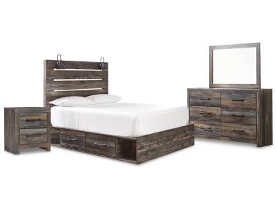 Signature Design by Ashley® Drystan Queen Panel Bed with Mirrored Dresser and Nightstand - B211B56