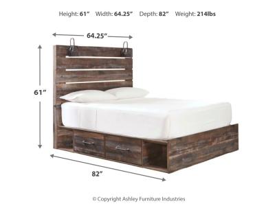 Signature Design by Ashley® Drystan Queen Panel Bed with Mirrored Dresser and Nightstand - B211B56
