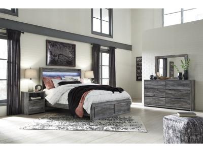 Signature Design by Ashley® Baystorm Queen Panel Storage Bed with Mirrored Dresser and Nightstand - B221B35