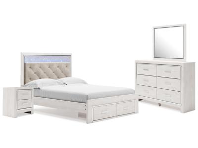 Signature Design by Ashley® Altyra Queen Panel Storage Bed with Mirrored Dresser and Nightstand - B2640B31