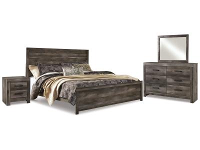 Signature Design by Ashley® Wynnlow King Panel Bed with Mirrored Dresser and Nightstand - B440B23