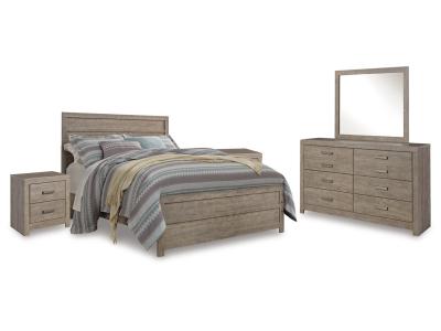 Signature Design by Ashley® Culverbach Queen Bed with Mirrored Dresser and 2 Nightstand - B070B11