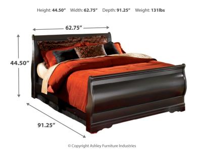 Signature Design by Ashley® Huey Vineyard Queen Bed with Mirrored Dresser and Nightstand - B128B16