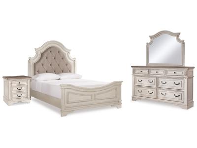 Signature Design by Ashley® Realyn Queen Bed with Mirrored Dresser and Nightstand - B743B22