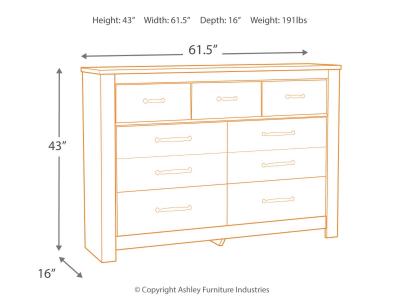 Signature Design by Ashley® Bellaby King Panel Storage Bed, Dresser, Mirror and Nightstand - B331B12