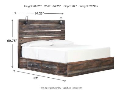Signature Design by Ashley® Drystan King Panel Bed with Storage, Dresser, Mirror and Nightstand - B211B48