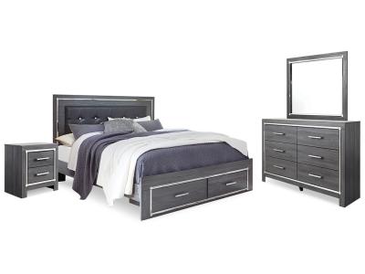 Signature Design by Ashley® Lodanna Queen Upholstered Panel Bed, Dresser, Mirror and Nightstand - B214B18