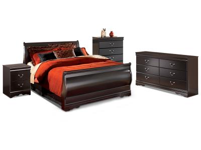 Signature Design by Ashley® Huey Vineyard Queen Sleigh Bed, Dresser, Chest and Nightstand - B128B19