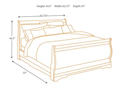 Signature Design by Ashley® Huey Vineyard Queen Sleigh Bed, Dresser, Chest and Nightstand - B128B19