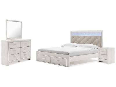 Signature Design by Ashley® Altyra King Upholstered Panel Storage Bed, Dresser, Mirror and Nightstand - B2640B32