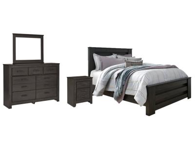 Signature Design by Ashley® Brinxton Queen Panel Bed, Dresser, Mirror and Nightstand - B249B7