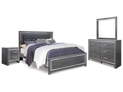 Signature Design by Ashley® Lodanna King Upholstered Panel Bed, Dresser, Mirror and Nightstand - B214B19
