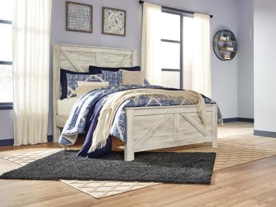 Signature Design by Ashley® Bellaby Queen Crossbuck Panel Bed, Dresser, Mirror and 2 Nightstands - B331B13