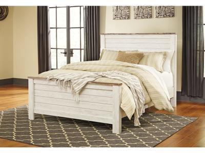 Signature Design by Ashley® Willowton Queen Panel Bed, Dresser, Mirror, Chest and 2 Nightstands - B267B34