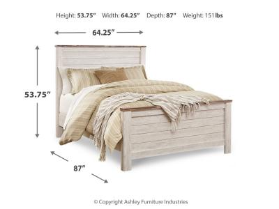 Signature Design by Ashley® Willowton Queen Panel Bed, Dresser, Mirror, Chest and 2 Nightstands - B267B34