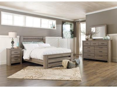 Signature Design by Ashley® Zelen Queen Panel Bed, Dresser, Mirror and Nightstand - B248B8