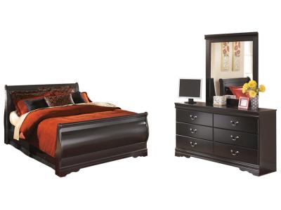 Signature Design by Ashley® Huey Vineyard Queen Sleigh Bed with Dresser and Mirror - B128B6