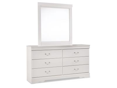 Signature Design by Ashley® Anarasia Full Sleigh Bed with Dresser, Mirror and Nightstand - B129B13