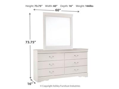 Signature Design by Ashley® Anarasia Full Sleigh Bed with Dresser, Mirror and Nightstand - B129B13
