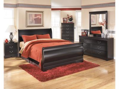 Signature Design by Ashley® Huey Vineyard Queen Sleigh Bed with Dresser, Mirror, Chest and Nightstand - B128B24