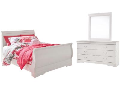 Signature Design by Ashley® Anarasia Full Sleigh Bed with Dresser and Mirror - B129B7