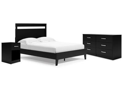 Signature Design by Ashley® Finch Queen Panel Platform Bed with Dresser and Nightstand - EB3392B4