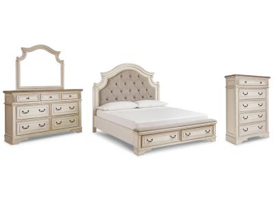 Signature Design by Ashley® Realyn California King Upholstered Bed, Dresser, Mirror and Chest - B743B25