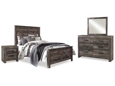 Signature Design by Ashley® Wynnlow Queen Crossbuck Panel Bed, Dresser, Mirror, and Nightstand - B440B24
