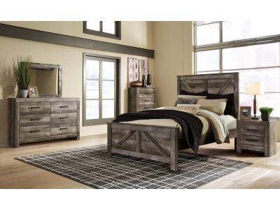 Signature Design by Ashley® Wynnlow Queen Crossbuck Panel Bed, Dresser, Mirror, and Nightstand - B440B24