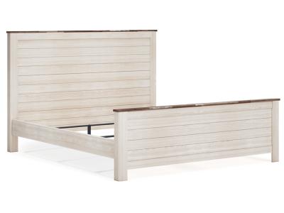 Signature Design by Ashley® Willowton King Panel Bed, Dresser, Mirror, and Nightstand - B267B38