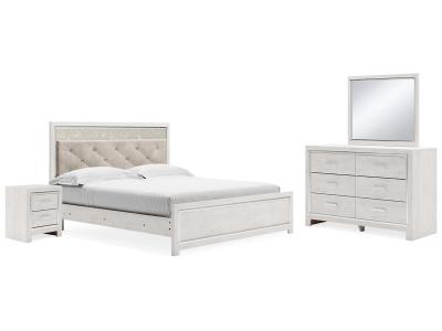 Signature Design by Ashley® Altyra King Upholstered Panel Bed, Dresser, Mirror, and Nightstand - B2640B34