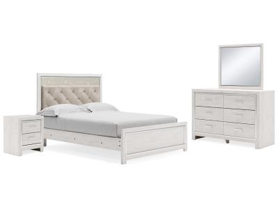 Signature Design by Ashley® Altyra Queen Upholstered Panel Bed, Dresser, Mirror, and Nightstand - B2640B33